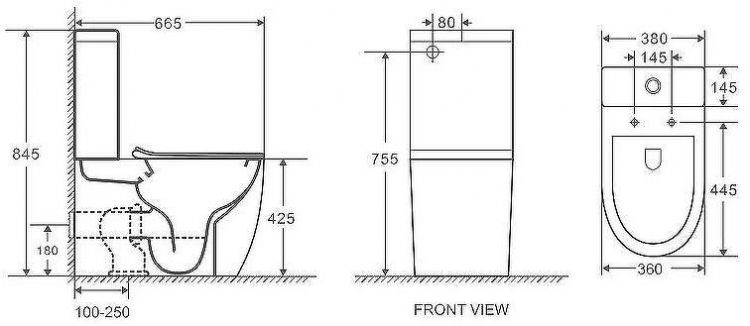 Унитаз компакт Azario Grado AZ-2141 с бачком и сиденьем Микролифт