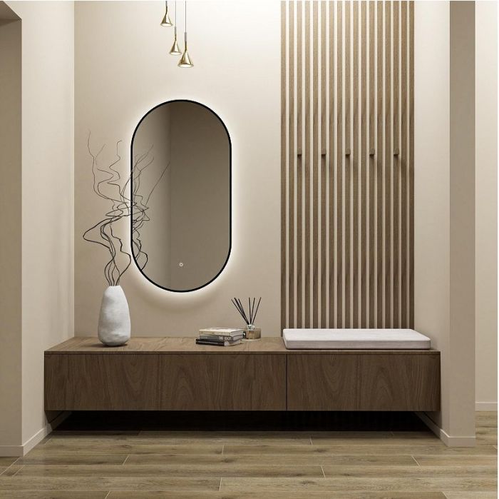 Зеркало Fixsen FX-3120B 120 с подсветкой цвет Черный с сенсорным выключателем и диммером