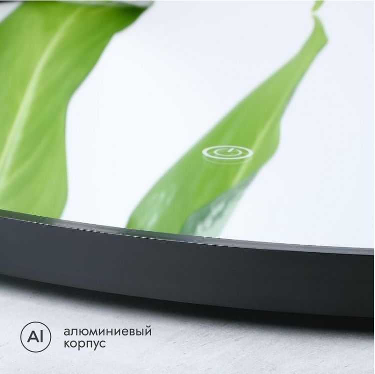 Зеркало Fixsen FX-3120B 120 с подсветкой цвет Черный с сенсорным выключателем и диммером Зеркало Fixsen FX-3120B 120 с подсветкой цвет Черный с сенсорным выключателем и диммером