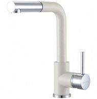 Смеситель для кухни Paulmark Kassel Ka214311-431 Белый матовый Хром