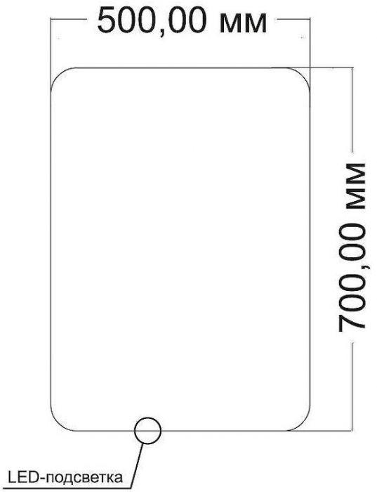 Зеркало Vincea 50 VLM-3BE500 с подсветкой с сенсорным выключателем и диммером