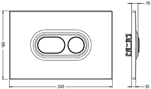 Клавиша смыва Artceram Atelier 702.000.05 цвет Белый матовый