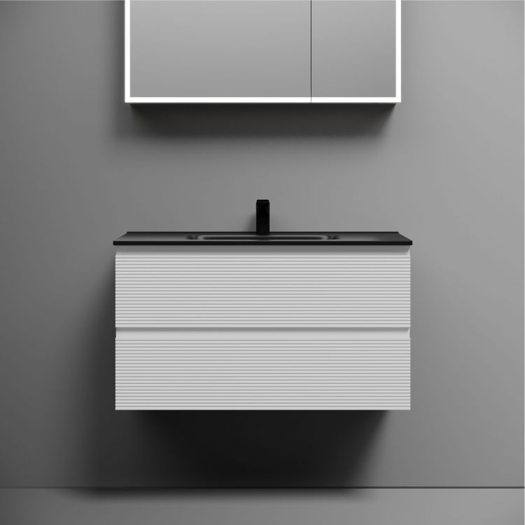 Тумба подвесная SANCOS Folk 890х445х500, c двумя ящиками оснащенными доводчиками, Bianco,FL90W