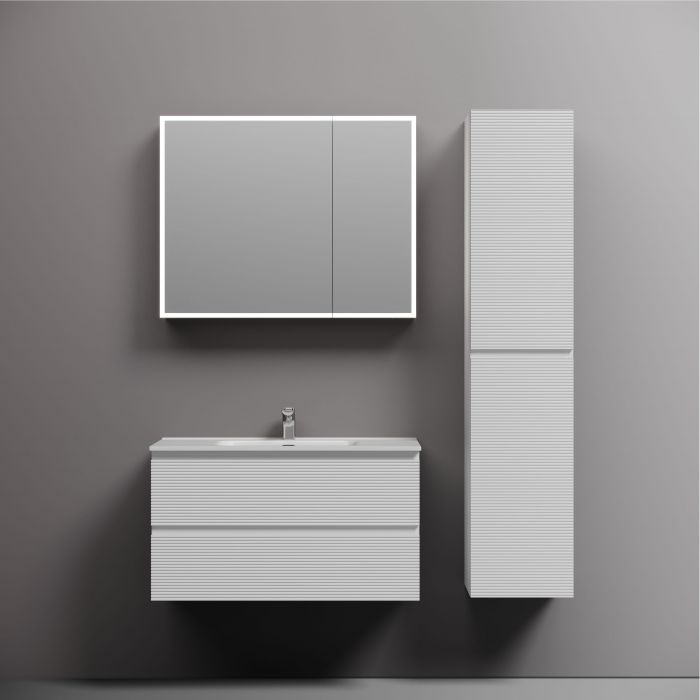 Тумба подвесная SANCOS Folk 890х445х500, c двумя ящиками оснащенными доводчиками, Bianco,FL90W