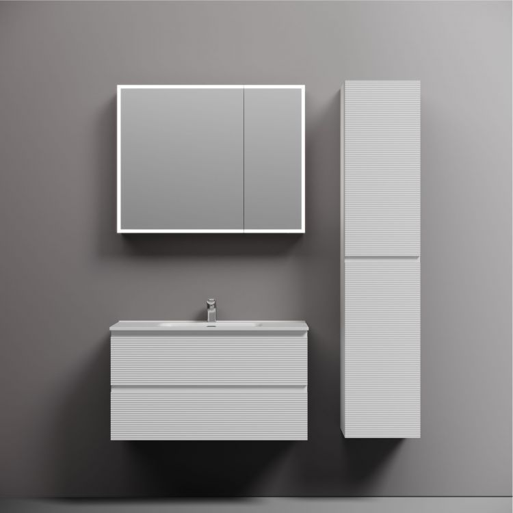 Тумба подвесная SANCOS Folk 890х445х500, c двумя ящиками оснащенными доводчиками, Bianco,FL90W