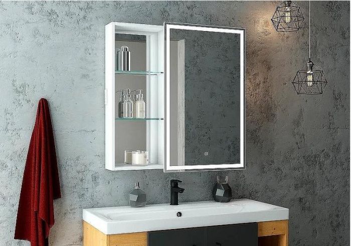 Зеркальный шкаф Континент Aperio LED 80 R МВК007 с подсветкой Белый