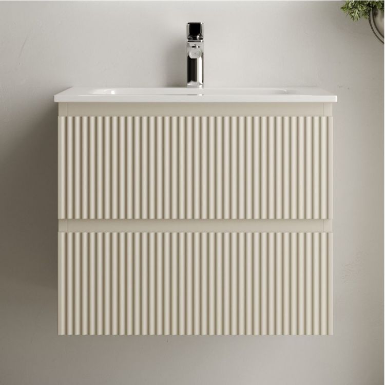 Тумба подвесная SANCOS под раковину Snob R, Beige Soft 590х445х500, SNR60CE Тумба подвесная SANCOS под раковину Snob R, Beige Soft 590х445х500, SNR60CE