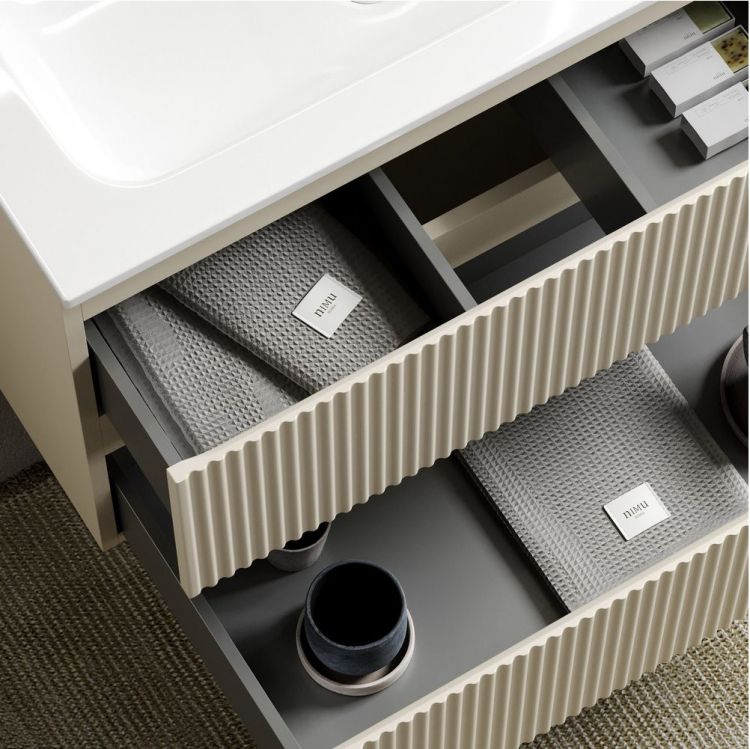 Тумба подвесная SANCOS под раковину Snob R, Beige Soft 590х445х500, SNR60CE Тумба подвесная SANCOS под раковину Snob R, Beige Soft 590х445х500, SNR60CE