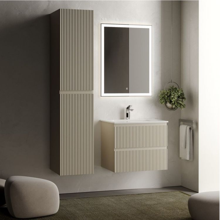 Тумба подвесная SANCOS под раковину Snob R, Beige Soft 590х445х500, SNR60CE Тумба подвесная SANCOS под раковину Snob R, Beige Soft 590х445х500, SNR60CE