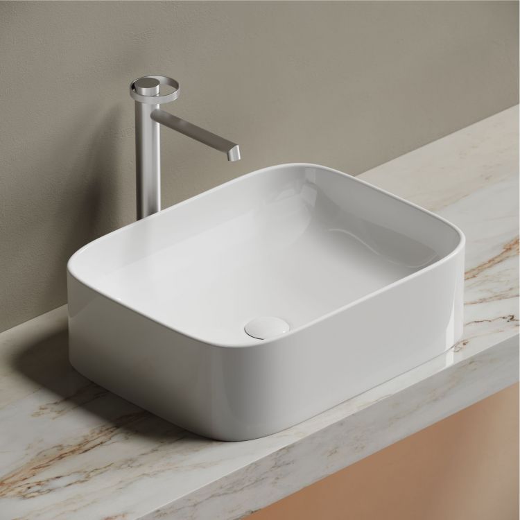 Умывальник чаша SANCOS Element накладная прямоугольная 505x380x150мм, CN6052