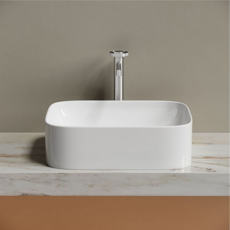 Умывальник чаша SANCOS Element накладная прямоугольная 505x380x150мм, CN6052