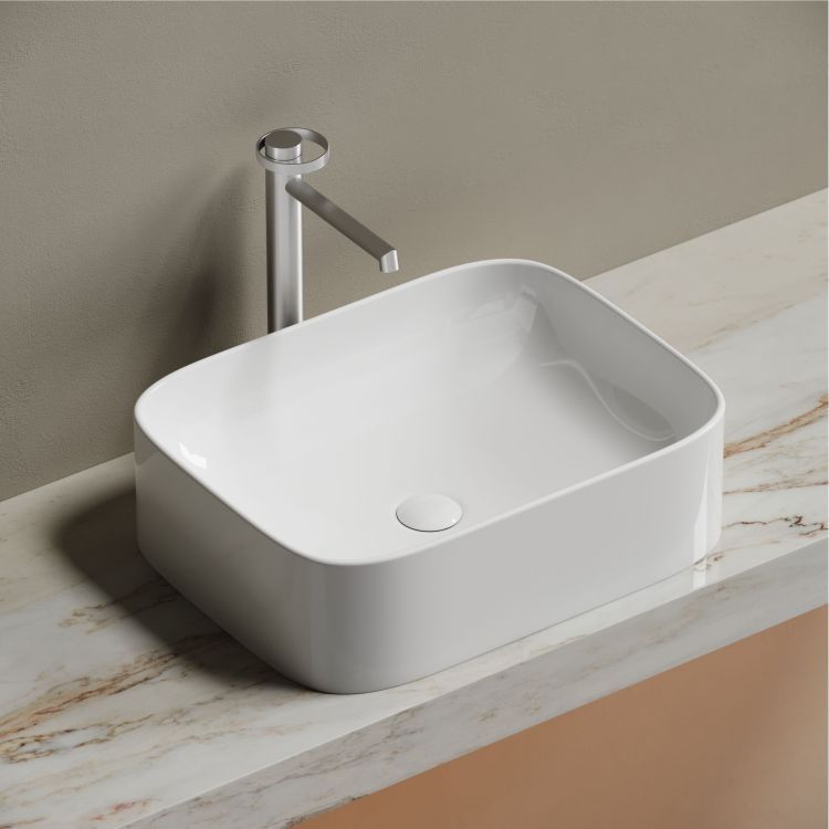 Умывальник чаша SANCOS Element накладная прямоугольная 505x380x150мм, CN6052