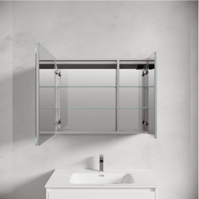 Зеркальный шкаф Sancos Evoke 90 SC8090 с подсветкой цвет Серый