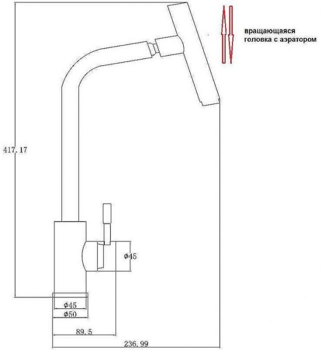 Смеситель для кухни ZorG Steel Hammer SH 5106 INOX Нержавеющая сталь