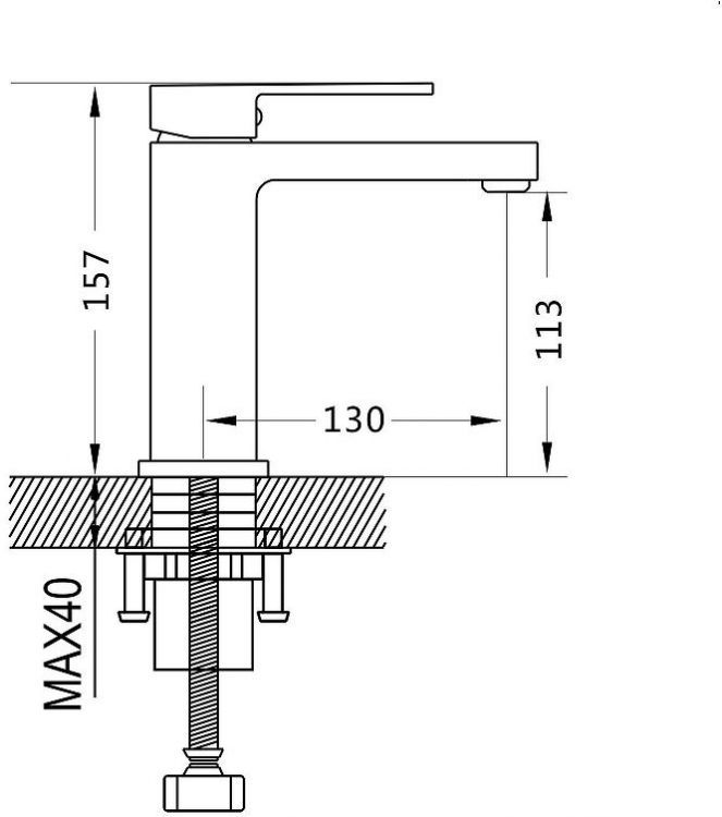 Смеситель для раковины Raffine F0196H цвет Черный Смеситель для раковины Raffine F0196H цвет Черный