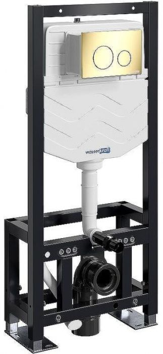 Инсталляция WasserKRAFT Dill 61TLT.010.ME.PG02 для унитаза с клавишей смыва Золото глянцевое