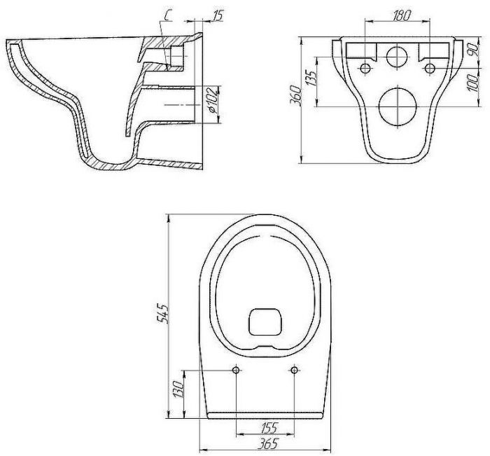 Унитаз Cersanit Nature CleanOn MZ-NATURE-CON-DL подвесной с сиденьем Микролифт
