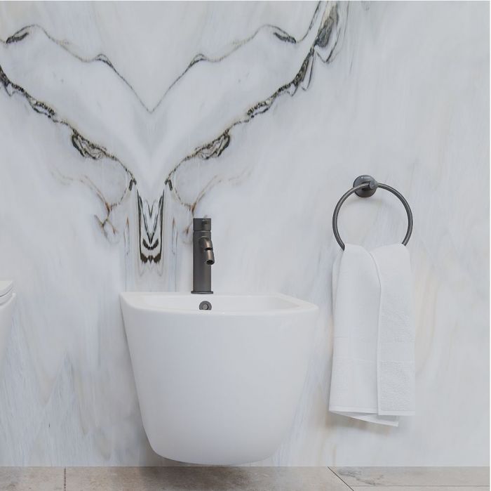 Смеситель для биде AQUEDUTO LINHA,  оружейная сталь (LIN0545)