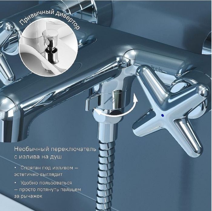 Смеситель для ванны Iddis Acros ACRSB02i02WA Хром