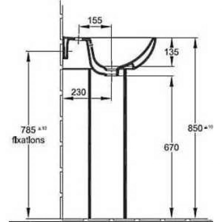 Пьедестал Jacob Delafon Odeon Up 18565G-00