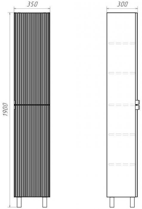 Шкаф пенал Comforty Лима 35 00-00019243 цвет Белый матовый