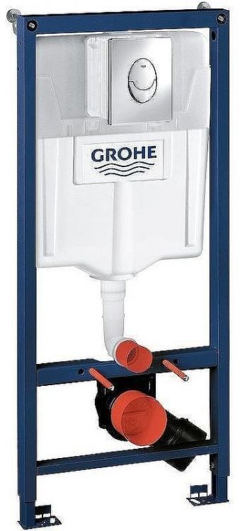 Комплект унитаза AQUAme AQM2002 с инсталляцией Grohe Rapid SL 38721001 с сиденьем Микролифт и клавишей смыва Хром