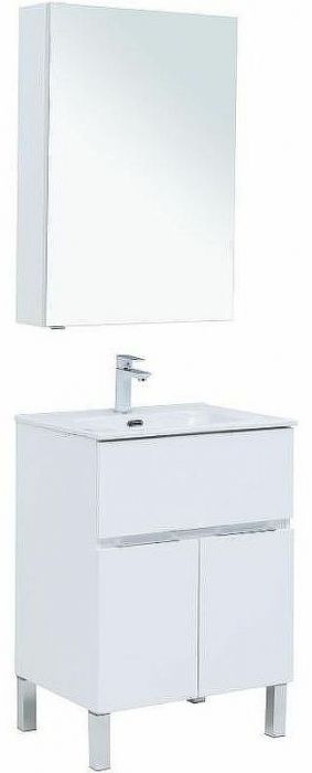 Комплект мебели для ванной Aquanet Алвита New 60 274529 Белый матовый