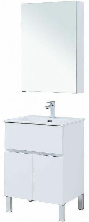 Комплект мебели для ванной Aquanet Алвита New 60 274529 Белый матовый Комплект мебели для ванной Aquanet Алвита New 60 274529 Белый матовый