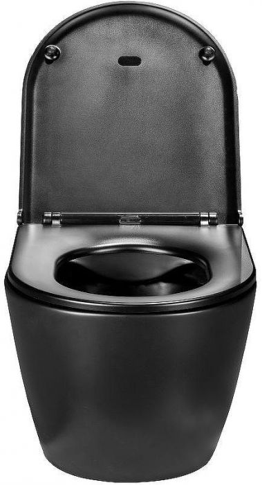 Комплект унитаза WellWant Aura WWU01122B с инсталляцией WellWant Standart 50 WWISI1110B с сиденьем Микролифт и клавишей смыва Хром глянцевый