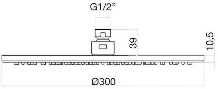 Верхний душ Webert AC1010015STEEL Хром