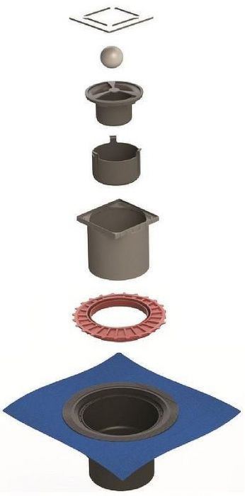 Душевой трап Berges Zentrum Norma 150x150 091463 с решеткой Хром