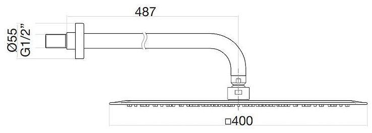 Верхний душ Fiore 30CR8652 цвет Хром