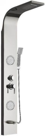 Душевая панель Ceruttispa Twin S CT9987 с гидромассажем Серебро