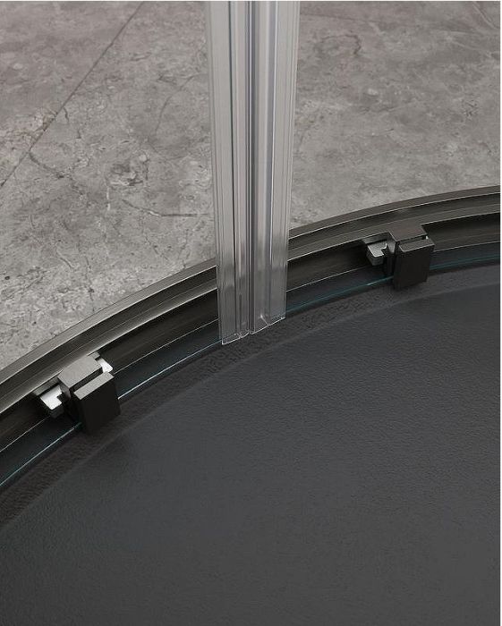 Душевой уголок Cezares Molveno 90x90 MOLVENO-R-2-90-C-GM-IV профиль Оружейная сталь стекло прозрачное