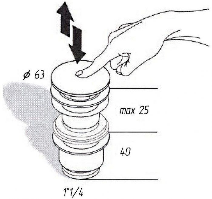Донный клапан Migliore Ricambi 17947 click-clack Бронза
