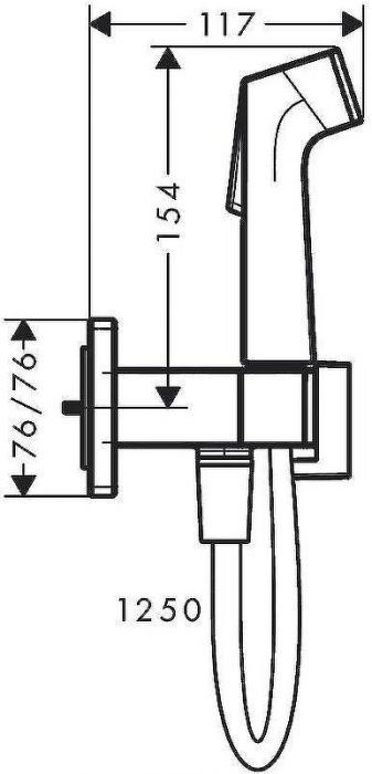 Гигиенический душ со смесителем Hansgrohe Bidette 29233000 Хром