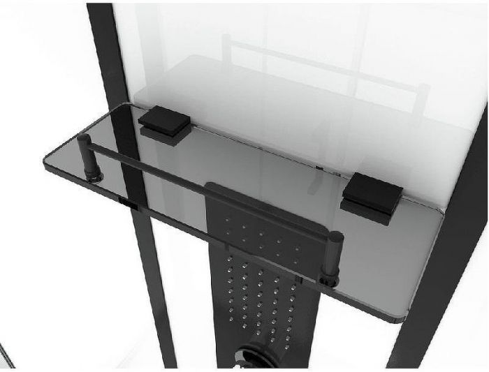 Душевая кабина Black&White Galaxy 8010000 с гидромассажем профиль Черный задняя стенка Белая