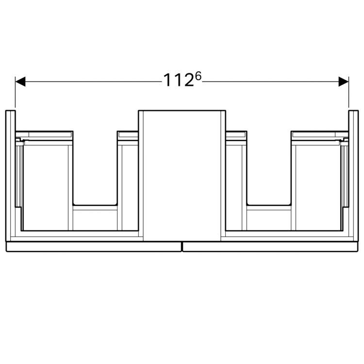Тумба под раковину Geberit iCon, 119x48, светлый дуб [841322000]