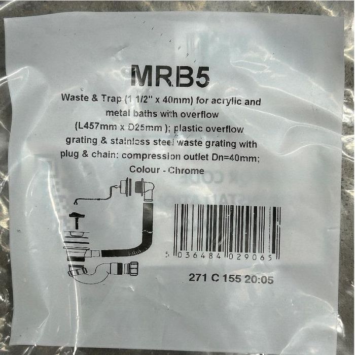 Слив-перелив McAlpine MRB5 цвет Белый