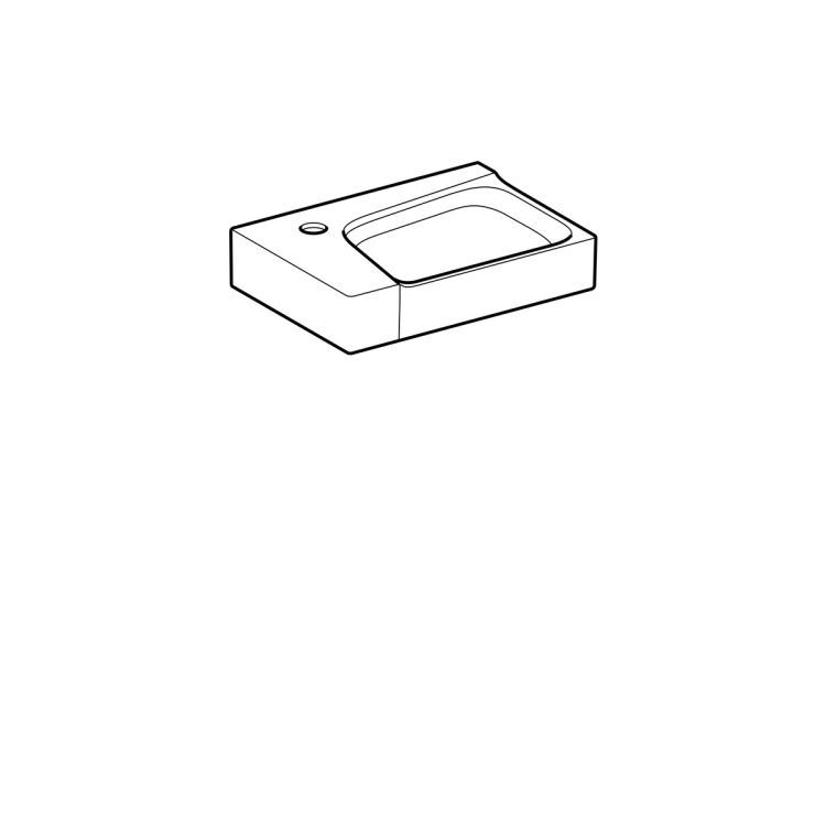 Раковина Geberit Xeno? с отверстием под смеситель слева 40х28 [500.528.01.1]