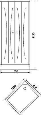 Душевая кабина Aquanet Antares (R) 120 см