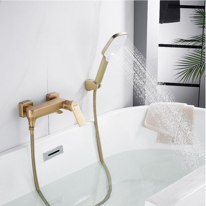 Смеситель для ванны Shevanik S4102G цвет Золотой сатин