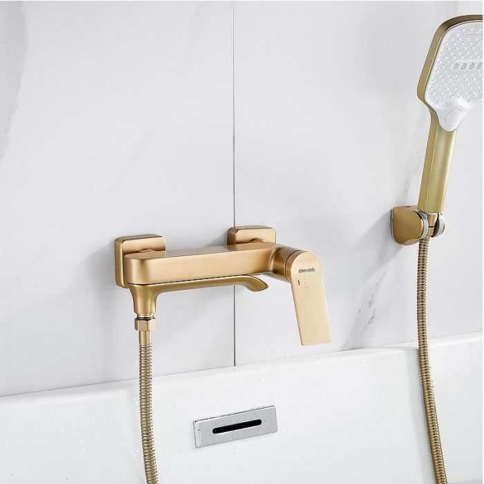 Смеситель для ванны Shevanik S4102G цвет Золотой сатин