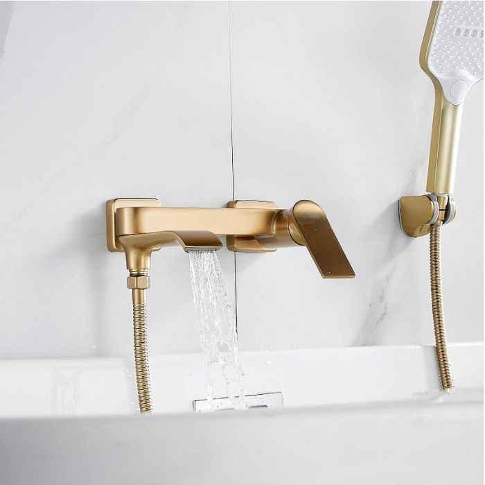 Смеситель для ванны Shevanik S4102G цвет Золотой сатин