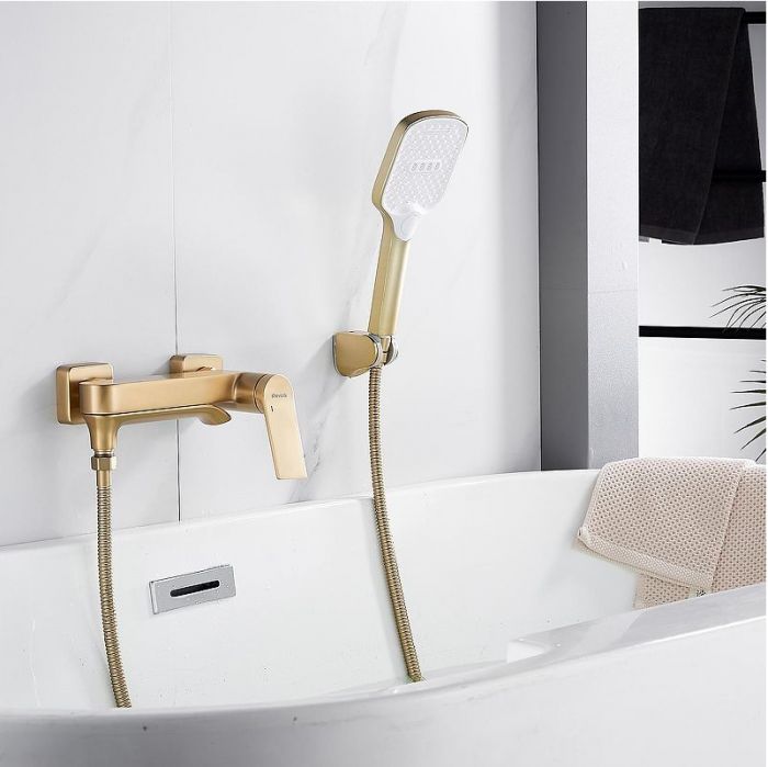 Смеситель для ванны Shevanik S4102G цвет Золотой сатин