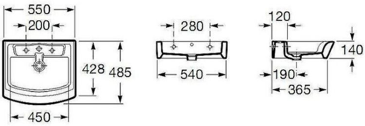 Раковина Roca Hall 55 327881000 Белая