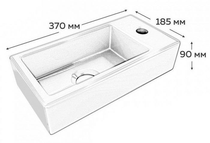 Раковина Maretti Aria 37 R AR13PD38-844 цвет Белый