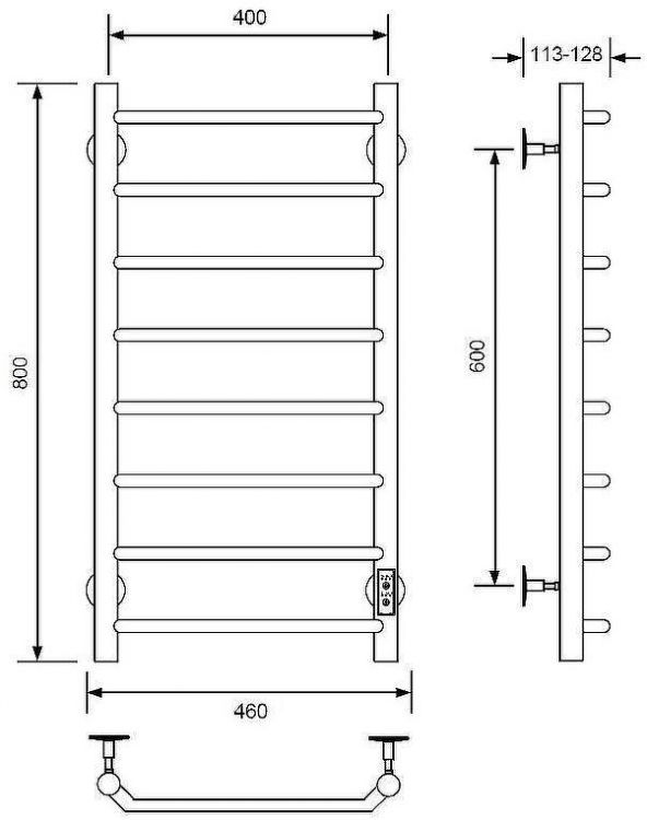 Электрический полотенцесушитель Comfysan Scola EC-8 80x40 016944 Белый матовый