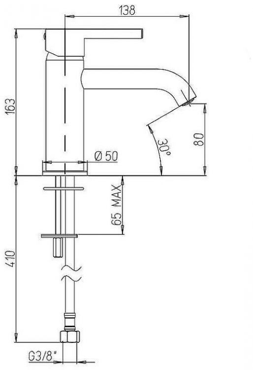 Смеситель для раковины Paini Brera 74CR205O Хром