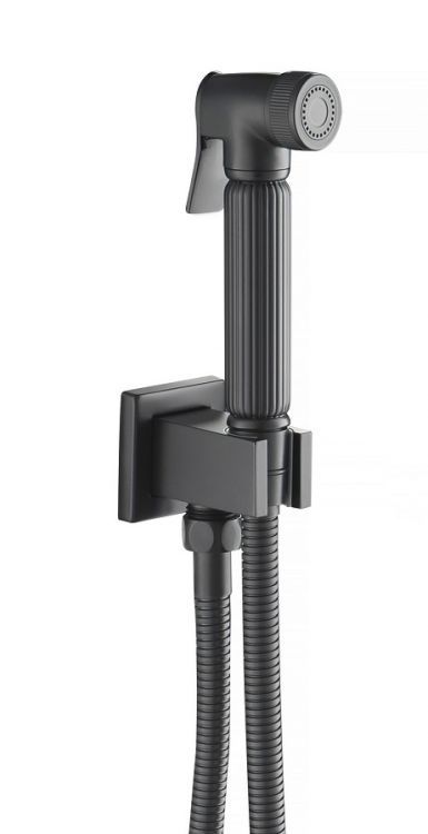 Смеситель встроенный с гигиеническим душем Timo Torne 4389/03SM черный Смеситель встроенный с гигиеническим душем Timo Torne 4389/03SM черный